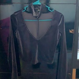 Long Sleeve Velvet Gray